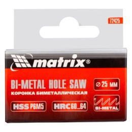 Matrix Коронка Bimetal, 25 мм 72425