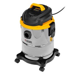 Denzel Пылесос строительный SVC15, 1200 Вт, бак 15 л, шланг 2 м 28201