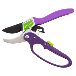 Palisad Секатор прямого реза, 200 мм, храповой механизм, металлические обрезиненные рукоятки, 60488