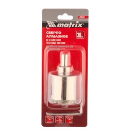 Matrix Сверло алмазное по керамограниту, 38 х 67 мм, трехгранный хвостовик 726383