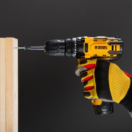 Denzel Дрель-шуруповерт аккумуляторная CDL-12CB, Li-Ion, 12 В, 1 акк.// 26102