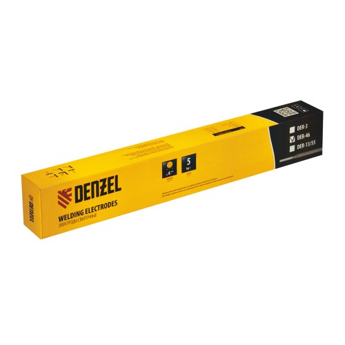 Электроды DER-46, диам. 4 мм, 5 кг, рутиловое покрытие Denzel 97517