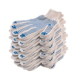 Сибртех Перчатки х/б, ПВХ покрытие, "Точка", 7 класс Россия 67774