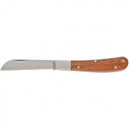 Palisad Нож садовый складной, прямое лезвие, 173 мм, деревянная рукоятка, 79003