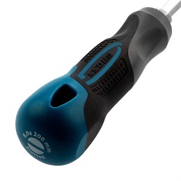 Gross Отвертка SL8x 200 мм, S2, трехкомпонентная рукоятка 12123