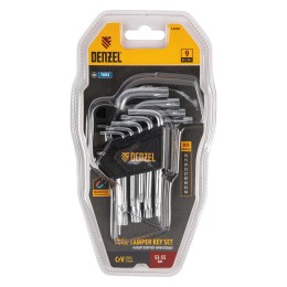 Denzel Набор ключей имбусовых Torx-Tempered, TT10-50, CrV, 9 шт. Deznel12370