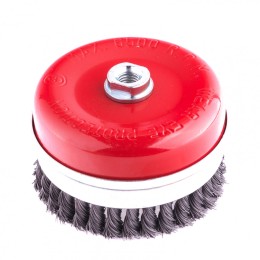 Matrix Щетка для УШМ Heavy Duty, 125 мм, М14, "чашка", крученая проволока 0.5 мм 74674