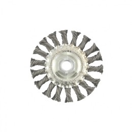 Matrix Щетка для УШМ 100 мм, М14, плоская, крученая проволока 0.5 мм 74639