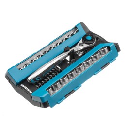 Gross Набор торцевых головок, трещотка 120 зубьев, 1/2",3/8”, CrV, 36 предметов 14145