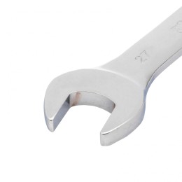 Matrix Ключ комбинированный трещоточный, 27 мм, CrV, шарнирный, зеркальный хром 14872