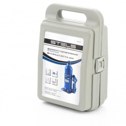 Stels Домкрат гидравлический бутылочный, 4 т, h подъема 188-363 мм, в пластиковом кейсе 51174