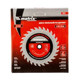 Matrix Пильный диск по дереву, 150 х 20 мм, 36 зубьев, кольцо 16/20 Professional73215