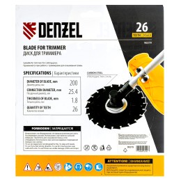 Denzel Диск для триммера c долотообразной формой зуба, 200 х 25,4 26 зубов 96379