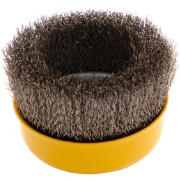 Denzel Щетка для УШМ, 100 мм, "Чашка", витая нержавеющая проволока 0.3 мм, М14 746053