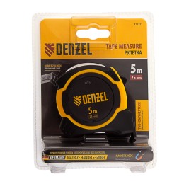Denzel Рулетка 5м х 25мм, двухкомп. корпус, магнитный обрезиненный зацеп// 31532