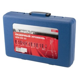 Matrix Уровень лазерный, 400 мм, 850 мм штатив, 3 глазка, (база, 2 линзы, очки) пластиковый бокс 35027