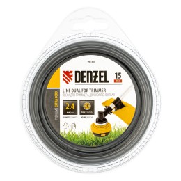 Denzel Леска двухкомпонентная для триммера, круглая, 2.4 мм х 15 м, EXTRA CORD 96180