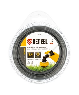 Denzel Леска двухкомпонентная для триммера, круглая, 2.4 мм х 15 м, EXTRA CORD 96180