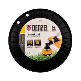 Denzel Леска для триммера квадрат, 4,0мм х 62м, на DIN катушке FLEX CORD// Denzel