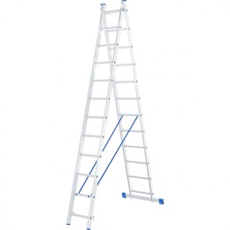 Сибртех Лестница, 2 х 12 ступеней, алюминиевая, двухсекционная, Россия, 97912