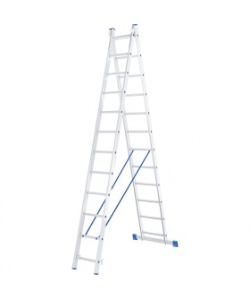 Сибртех Лестница, 2 х 12 ступеней, алюминиевая, двухсекционная, Россия, 97912