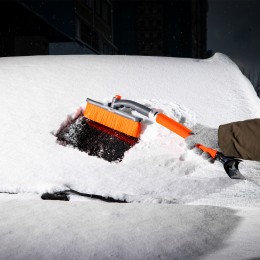 Stels Щетка-сметка для снега со скребком, поворотная голова, 510 мм 55305