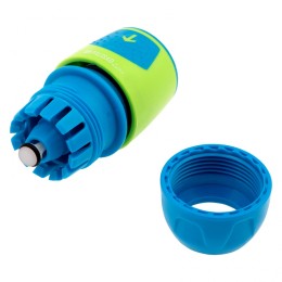 Palisad Соединитель быстросъемный для шланга 1/2-3/4, аквастоп, АВС-пластик Luxe 66267