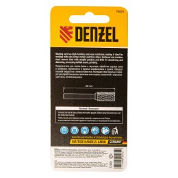 Denzel Борфреза по металлу твердосплавная, цилиндрическая, тип-А, 10 мм// 72001