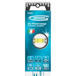 Gross Уровень алюминиевый, 800 мм, усиленный, рукоятки, фрезерованный, 3 глазка, магнитный 34371