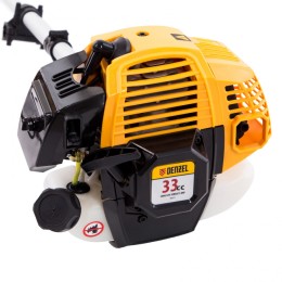 Denzel Триммер бензиновый DR-33, 33 см3, неразъемная штанга, состоит из 2 частей 96271