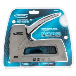 Gross Степлер мебельный (Aluminium 140), алюминиевый корпус, регулятор удара, тип скобы 140, 300, 6-14 мм 41007