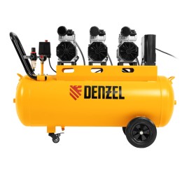 Denzel Компрессор безмасляный, малошумный DLS 2250/100, 2250 Вт, 3x750, 100 л, 410 л/мин блок управления 58029