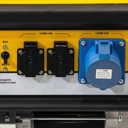 Denzel Генератор бензиновый GE 7900, 6.5 кВт, 220 В/50 Гц, 25 л, ручной пуск 94638