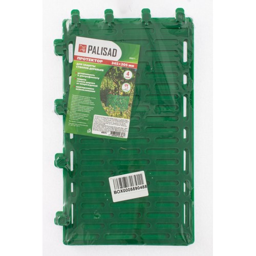 Протектор для защиты стволов деревьев, комплект 4 шт., зеленый// Palisad 65071