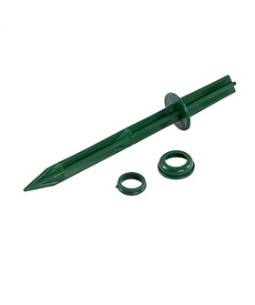 Palisad Колышек 20 см, с кольцом для крепления пленки, 10 шт в упаковке, зеленый 64433