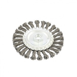 Matrix Щетка для УШМ 125 мм, М14, плоская, крученая проволока 0.8 мм 74644