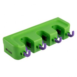 Palisad Пластиковый настенный держатель для садово - огородного инструмента, 3 ячейки, 4 крюка, 68301