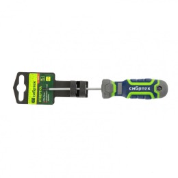 Сибртех Отвертка PH0 х 75 мм, CrV, четырехкомпонентная рукоятка 12275