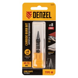 Denzel Борфреза по металлу твердосплавная, коническая, тип-M, 8 мм// 72074