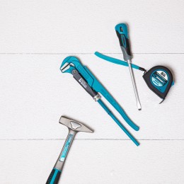 Gross Ключ трубный рычажный 1, №1, цельнокованый, CrV, тип "L" 15601