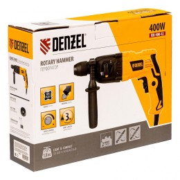 Denzel Перфоратор электрический RH-400-12, SDS-plus, 400 Вт, 1.2 Дж, 2 режима 26601