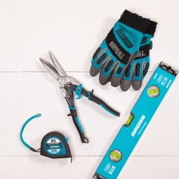 Gross Ножницы по металлу "Piranha", 270 мм, прямой проходной рез, сталь СrMo, двухкомпонентные рукоятки 78329