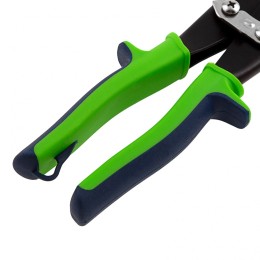 СИБРТЕХ Ножницы по металлу, удлиненные, 285 мм, пряморежущие, двухкомпонентные обрезиненные рукоятки 78339