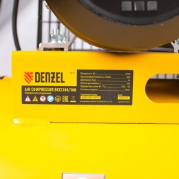 Denzel Компрессор воздушный BCI2300/100, ременный привод, 2.3 кВт, 100 литров, 400 л/мин 58114