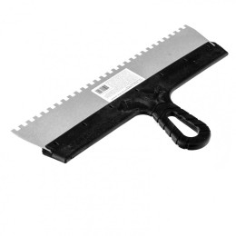 Sparta Шпатель из нержавеющей стали, 350 мм, зуб 6 х 6 мм, пластмассовая ручка 85141