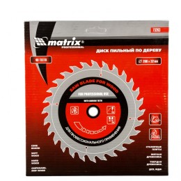 Matrix Пильный диск по дереву, 200 х 32 мм, 48 зубьев, кольцо 30/32 Professional73263