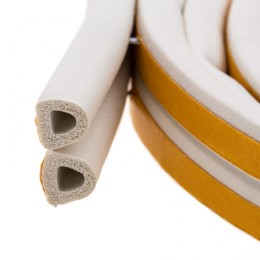 Сибртех Уплотнитель резиновый, 6 м, профиль "D", белый 88915