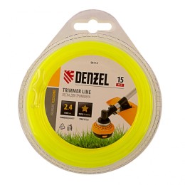 Denzel Леска для триммера, звезда 2.4 мм х 15 м, блистер Flex cord 96112