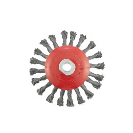 Matrix Щетка для УШМ, 125 мм, М14, "тарелка", крученая проволока 0.5 мм 74611