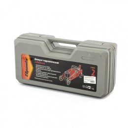 Sparta Домкрат гидравлический подкатной, 2 т, h подъема 125-300 мм, в пластиковом кейсе 510085